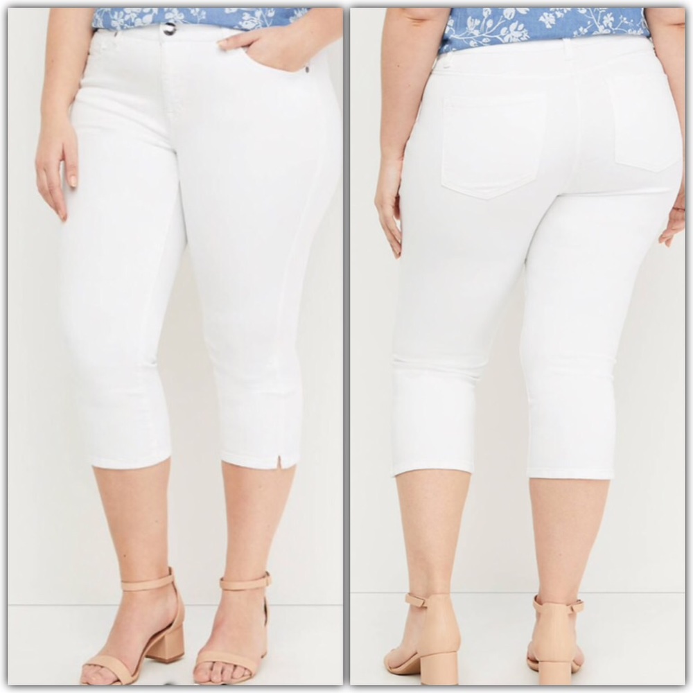 NWT Lane Byrant Plus White Pedal Pants